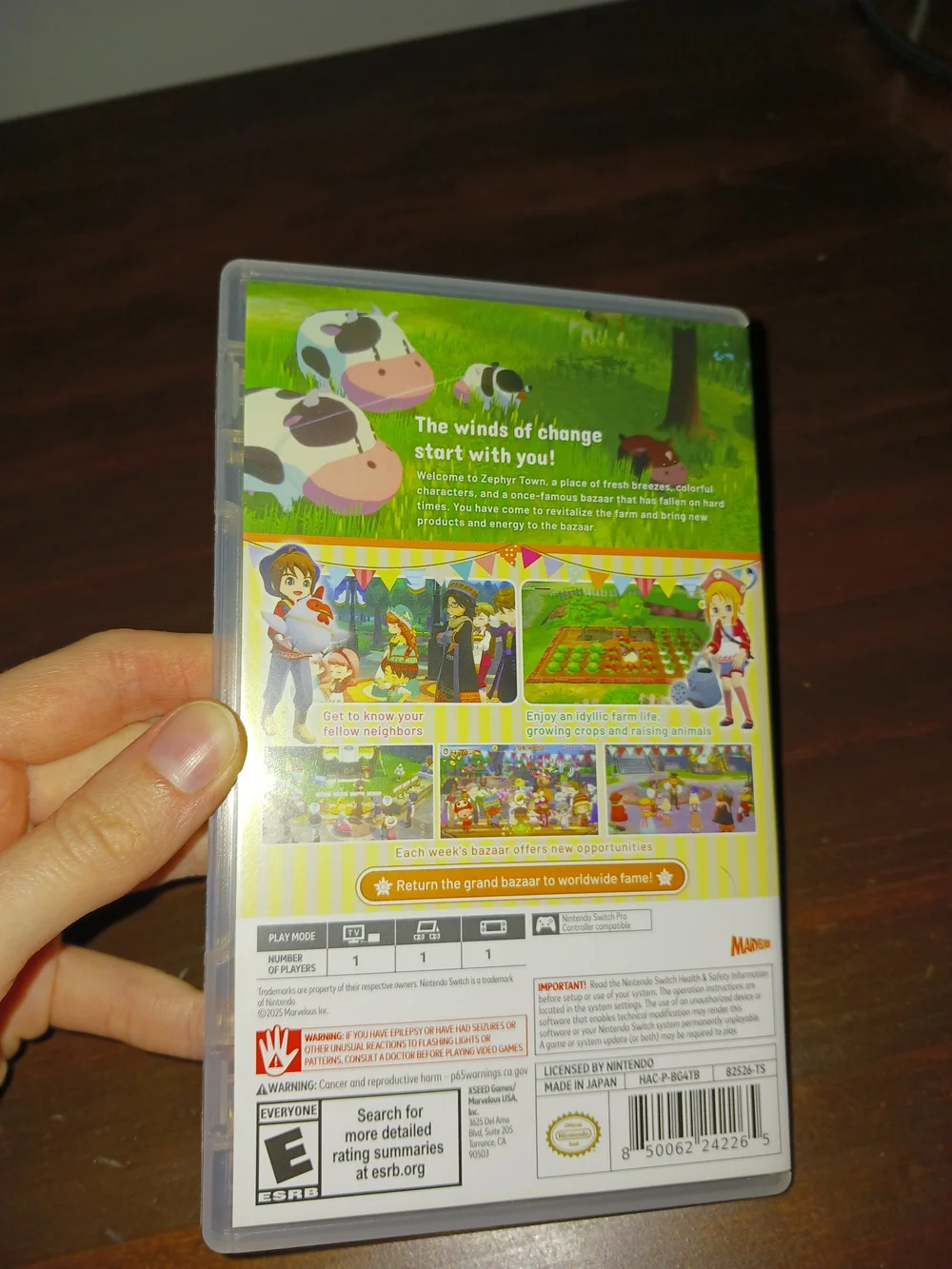 Nintendo Switch Story of Seasons Grand Bazaar Game